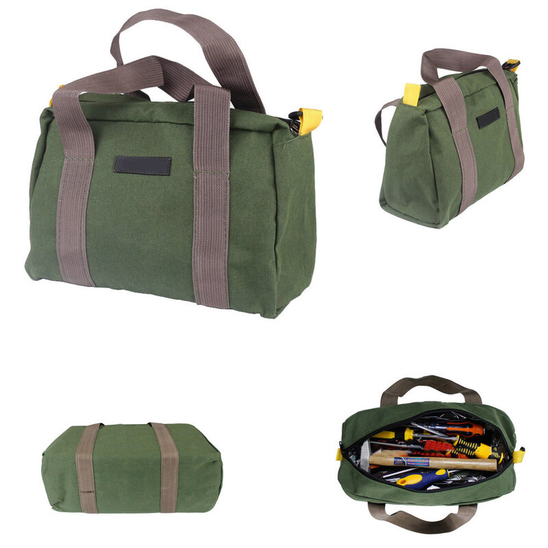 1pc Large Capacity Tool Bag Multifunction Waterproof Oxford Canvas Hand Tool Storage Carry Bags Portable Metal Toolkit Organizer