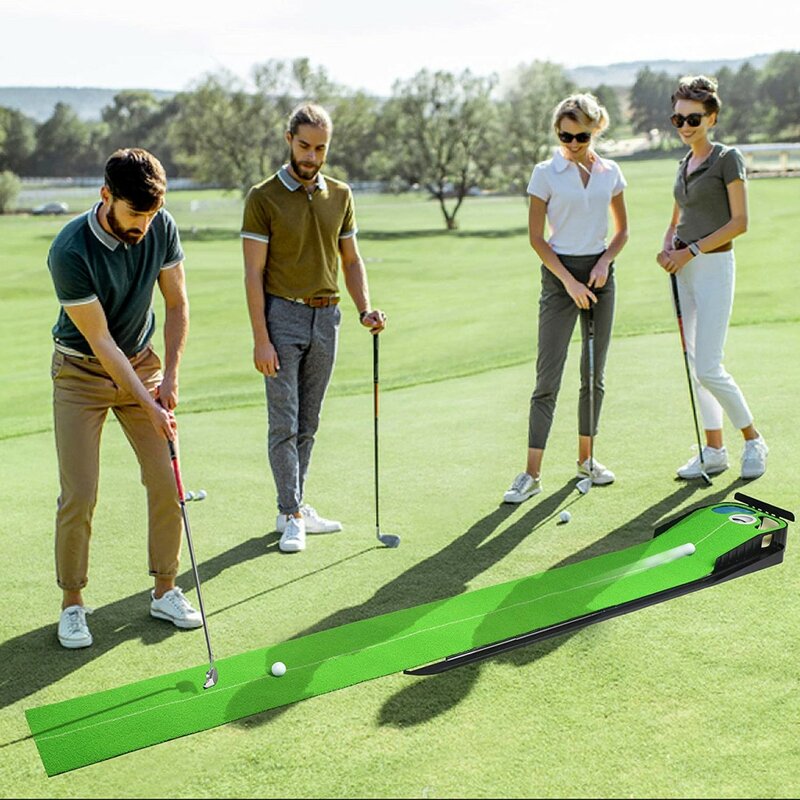 กอล์ฟเสื่อกอล์ฟ Mat TPR Golf Putting Mat ใส่สีเขียวประดิษฐ์ Pile วัสดุ: ไนลอน Mini Golf Golf Putting สีเขียว