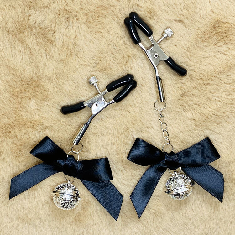 BDSM-Pinzas para pezones de campana para hombres y mujeres, Estilo Vintage, decoración ajustable con lazo, labios, estimulan el clímax, adultos, Juguetes sexuales femeninos