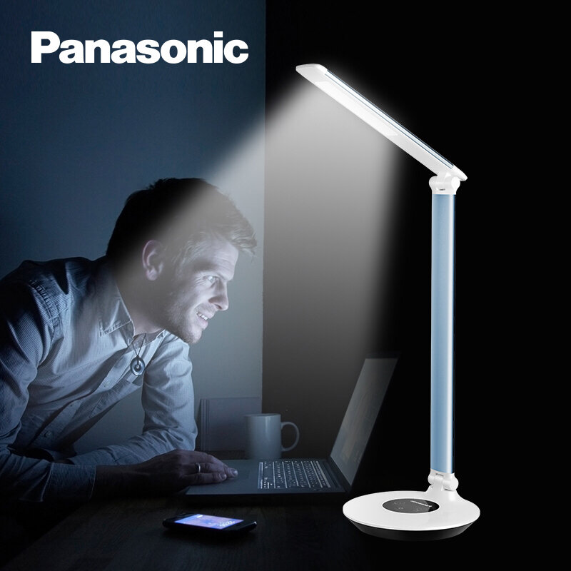 Настольная лампа Panasonic Студенческая лампа для чтения светодиодная с плавным затемнением, гибкий современный светильник для офиса и дома