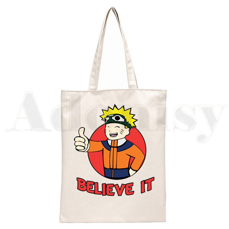 Naruto japonia Anime Sasuke Uchiha Itachi Akatsuki graficzny nadruk kreskówkowy torby na zakupy dziewczyny moda Casual Pacakge torebka