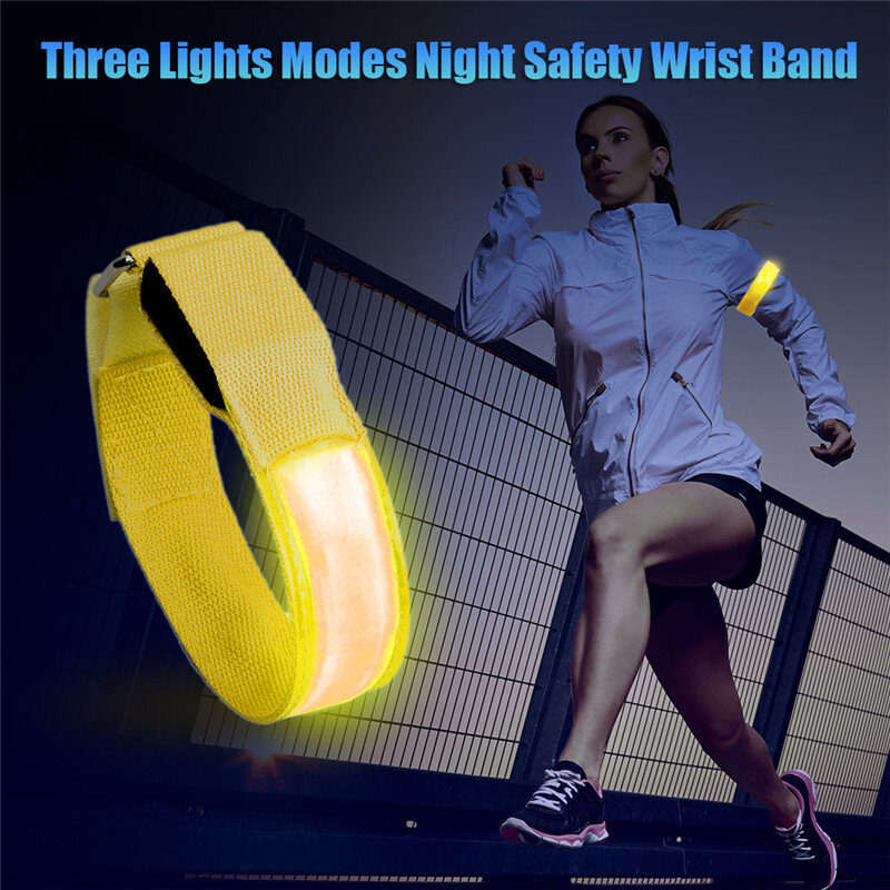 2 Pcs Led Arm Leg Cycling Safety Light Running Party Concert Glowing Arm Band MTB Bicycle Riding Warning Portable Wristband