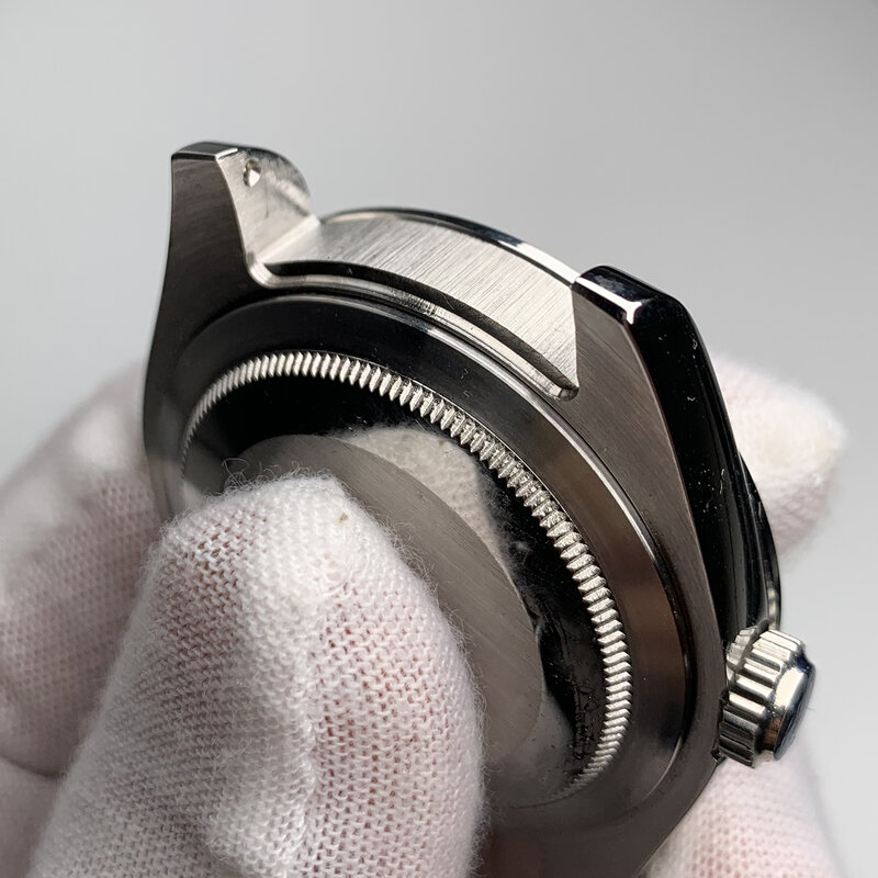Oyster retro automatyczny zegarek zwykłe świecące dłonie 39mm szafirowe polerowane solidna obudowa koperta ze stali 316L puste pokrętło mają datę B86