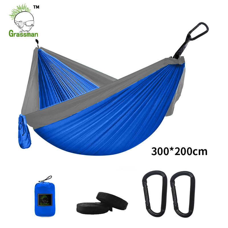 300*200Cm Draagbare Camping Parachute Hangmat Survival Tuin Outdoor Meubelen Vrijetijdsbesteding Slapen Hamaca Reizen Dubbele Opknoping Bed
