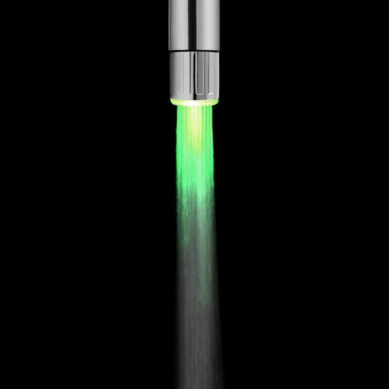 Household Temperature Controlled 3/7 Color Led Faucet Light Temperature Sensor Intelligent LED Water Tap Faucets Nozzle