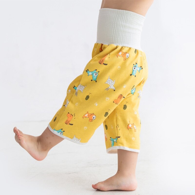 Couche-culotte en tissu pour bébé, pantalons d'entraînement pour nourrissons, culottes imperméables et réutilisables, pantalons d'entraînement pour lit, 2021
