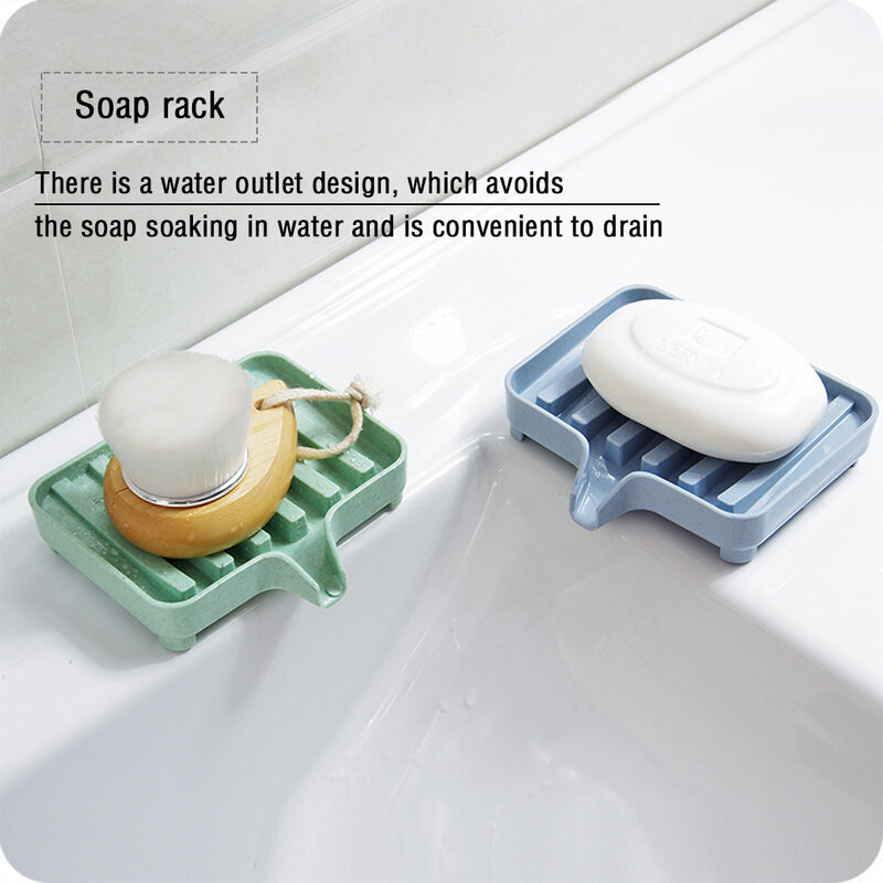 Portasapone da bagno scatola di immagazzinaggio da bagno supporto per vassoio di scarico porta saponi per bagno toilette da cucina custodie forniture gadget 1 pz