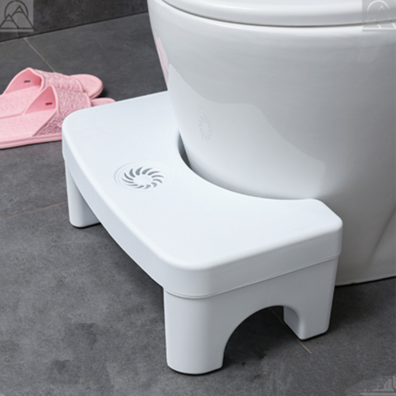 Folding toilet stool, bathroom stool toilet step stool comfortable squat auxiliary stool suitable for all toilets, easy to store