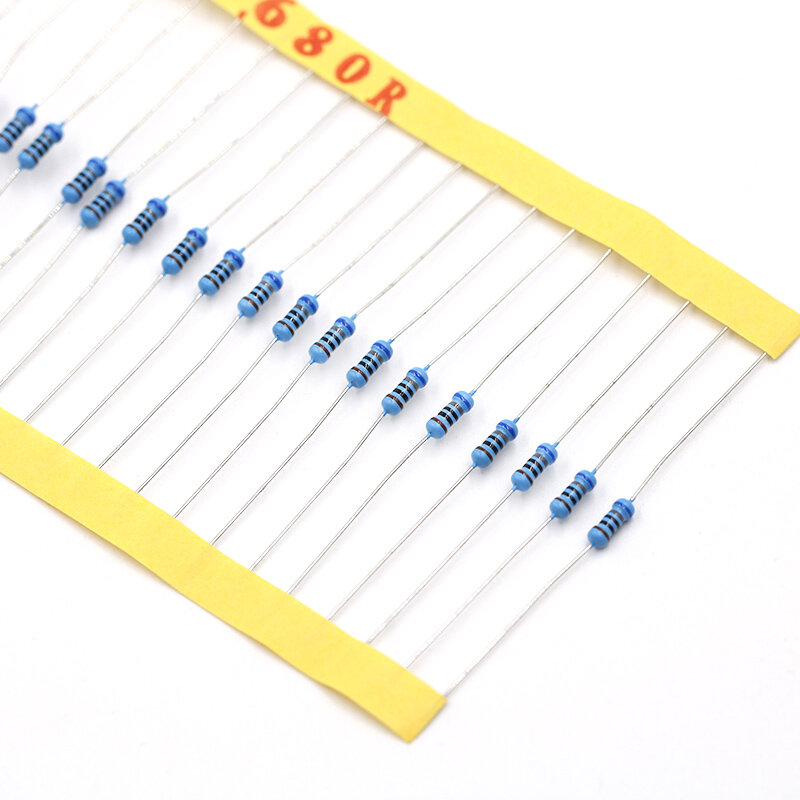 Set di Kit assortiti di resistori a Film metallico 600pcs 1/4W 1% 10 ~ 1M Ohm 30 valori ciascuno 20 pezzi