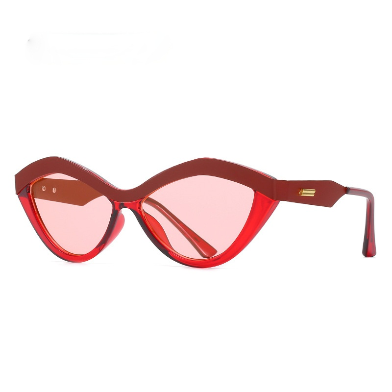 Moda popular gato olho oval óculos de sol feminino retro designer homem colorido espelho tons uv400 óculos de sol
