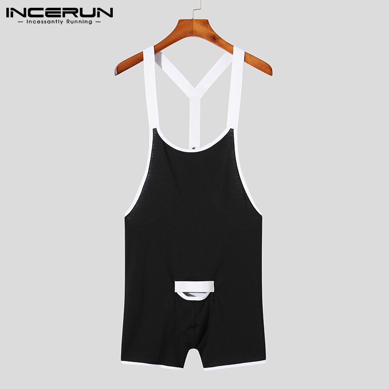 Men's All-match Simple Sexy Leisure Rompers 2Color Male Solid Color Hot Sale Comfortable Sleeveless Jumpsuit S-5XL 2022 INCERUN