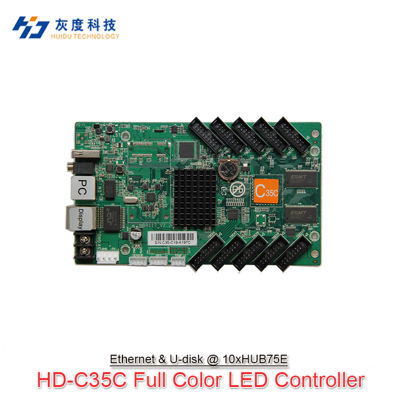 Huidu-tarjeta de Control de pantalla LED a todo Color de la tercera generación, HD-C10 C10C C30 HD-C15 C15C C35 C35C de Asynch, compatible con aplicación móvil