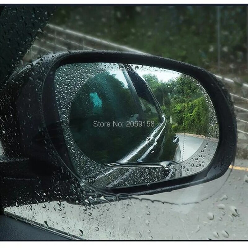 2 pçs carro espelho retrovisor película protetora anti nevoeiro janela clara à prova de chuva espelho retrovisor película protetora macia acessórios do automóvel