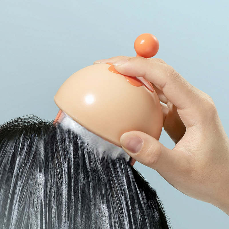 1pc silicone shampoo cabeça da escova corpo couro cabeludo massagem escova de lavar chuveiro pente de cabelo escova de banho spa mini escova de massagem