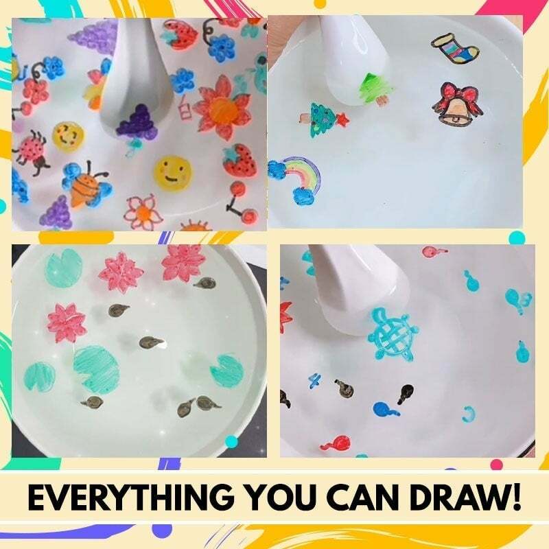 Lukisan Cat Air Ajaib Spidol Papan Tulis Dihapus Kantor Sekolah Keluarga Tidak Larut Air Mengambang Menyenangkan Mainan Anak-anak