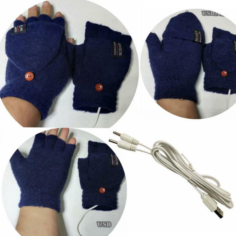 Зимние велосипедные перчатки с USB раскладные перчатки теплые двусторонние перчатки с подогревом USB двусторонние нагреваемые перчатки вело...