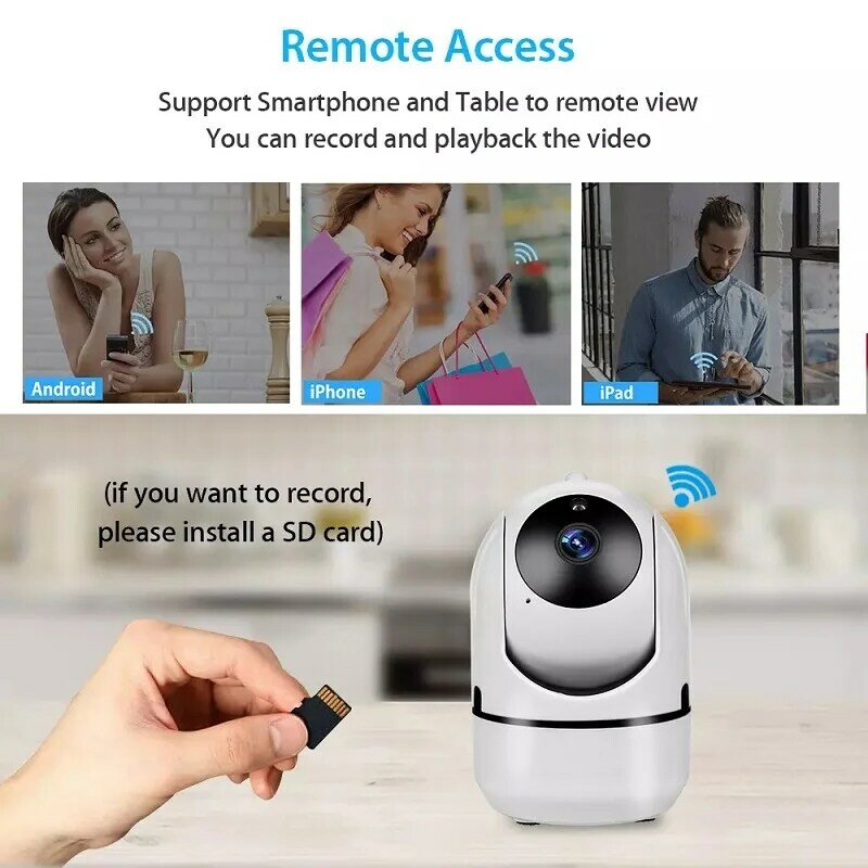 Mini Baby Monitor IP Camera Auto Tracking HD 1080p Indoor Home Wireless Wifi Camera Security Surveillance CCTV Camera