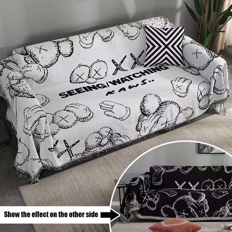 Sofa Covers Set for Living Room Chaise Lounge Two-sided Sofa Blanket Stretch Couch Armchair Slipcover Furniture Protector