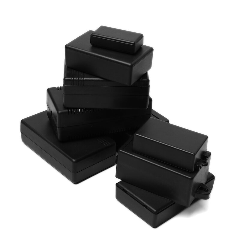 1 pz scatola di progetto in plastica impermeabile custodia fai da te nera custodia per strumenti scatola di immagazzinaggio forniture elettroniche giunzione ABS