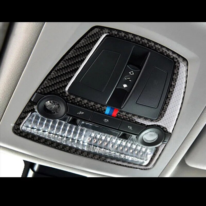 Samochód z włókna węglowego wewnętrzna zmiana biegów klimatyzacja Panel CD pokrywa podłokietnika tapicerka naklejki akcesoria do BMW serii 5 F10 F18