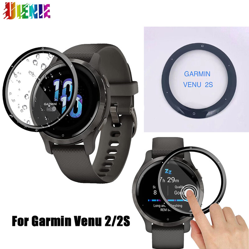Protector de pantalla de reloj inteligente, película protectora suave de borde curvo 3D para Garmin Venu SQ Venu 2, Protector de pantalla para Garmin Venu 2/2S