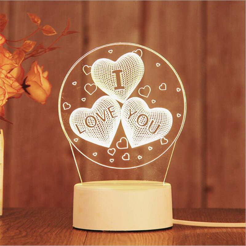 USB Powered 3D LED Table Light Jellyfish Owl Night Light ABS+Resin Multi-design Lamp for Children Bedroom Gift Love Bear Light