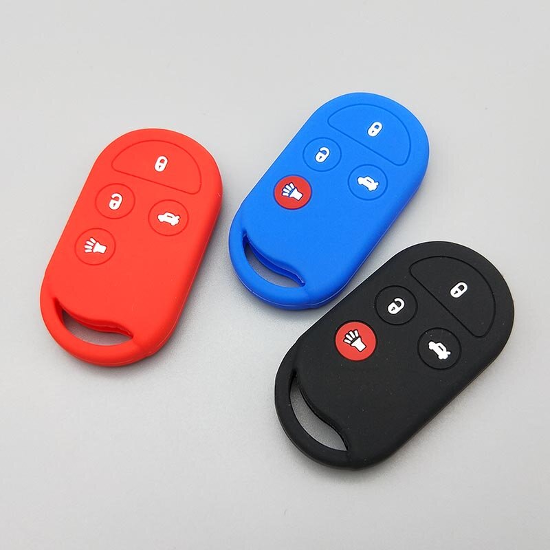 For HONDA Civic CRV Accord Jazz Remote protect skin Silicone Rubber car key cover case shell set