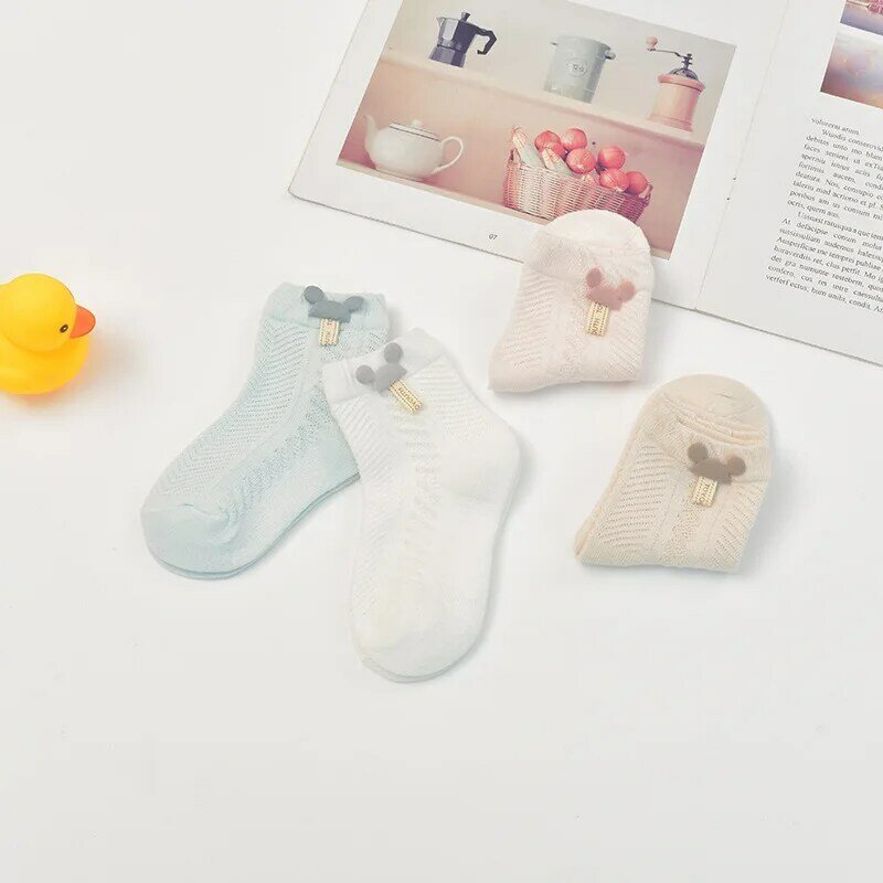 4 Paare/los Baby Socken Mesh Socken Dünne Baumwolle Modelle Jungen Mädchen Socken Ohne Knochen Naht Neugeborenen Socken Zubehör Kinder Socken