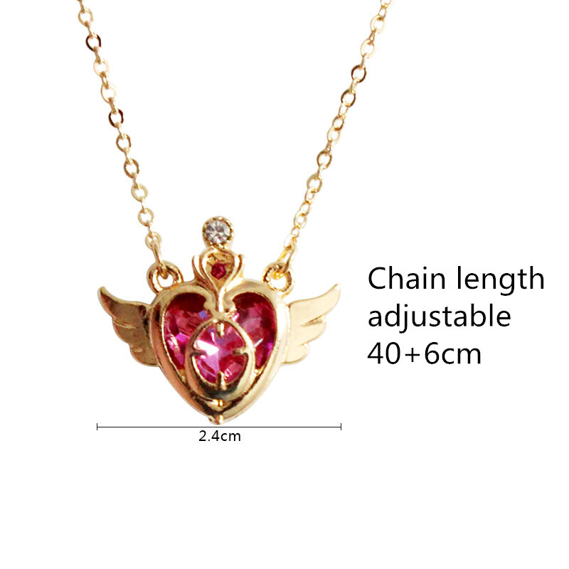 Anime Sailor Moon pendant Cosplay accessories prop Tsukino Usagi Heart shaped jewelry necklace