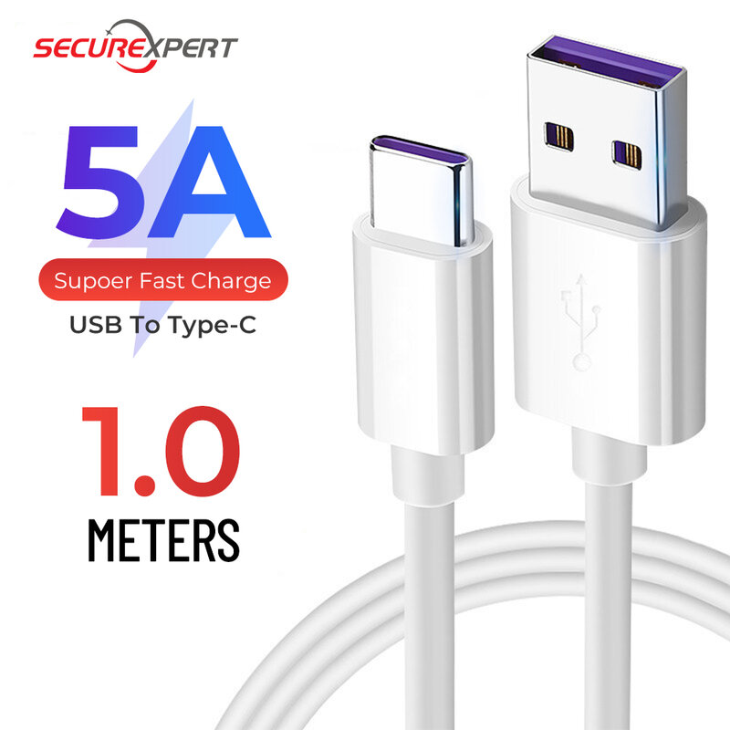 5A 1m tipo C cable de datos de carga rápida para TypeC sistema USB tipo C cable cargador móvil Teléfono de carga rápida cable de datos de carga rápida
