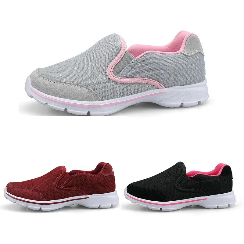 STS-zapatos planos informales para mujer, zapatillas deportivas de malla transpirable, ligeras y cómodas, para correr al aire libre