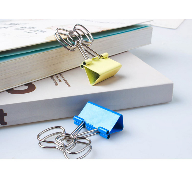 1 conjunto/20 pces clipes de documentos precisos linda forma design decoração clipes requintado pasta de escritório clipes (cor aleatória)