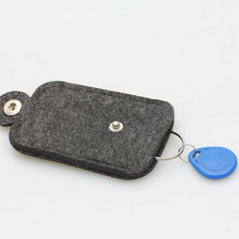 Nieuwe Draagbare Auto Sleutel Portemonnee Portemonnee Mannen Vrouwen Wollen Vilt Sleutelhanger Keys Organizer Handig Praktische Pouch Case Bag