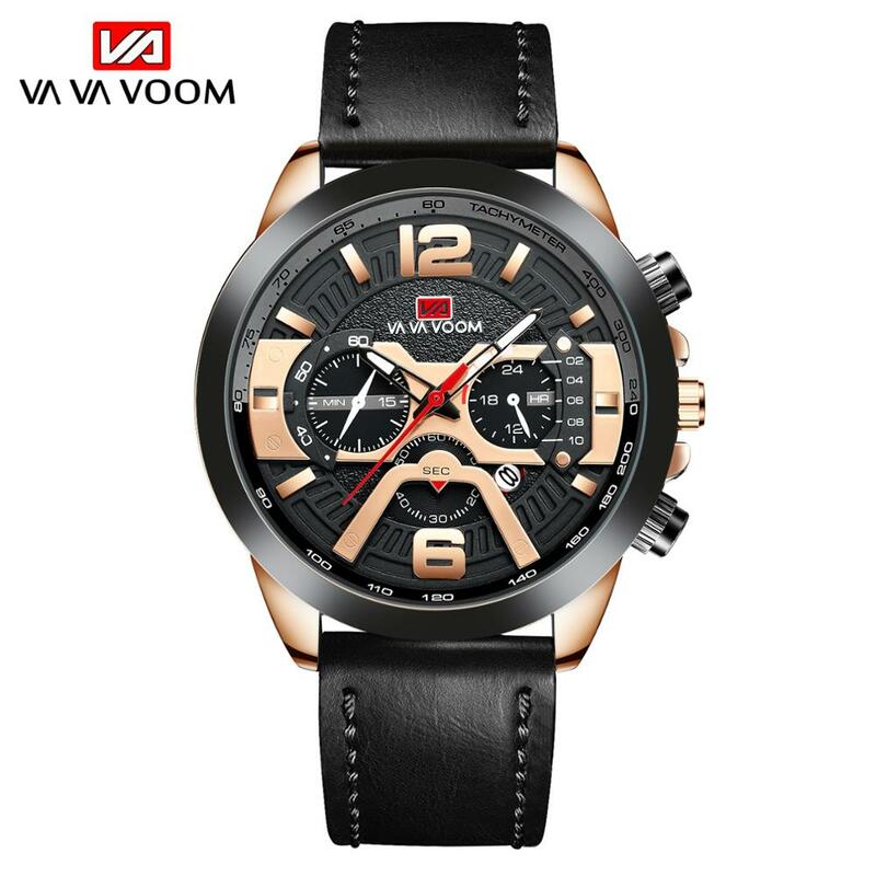 Men's Watches Luxury Business Waterproof Date Leather Quartz Analog Watches Man Wristwatch Sports Male Clock Reloj Hombre
