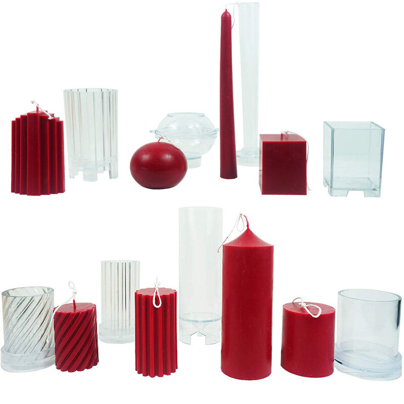 MILIVIXAY-moules pour bougies en plastique, bricolage de 4 pièces