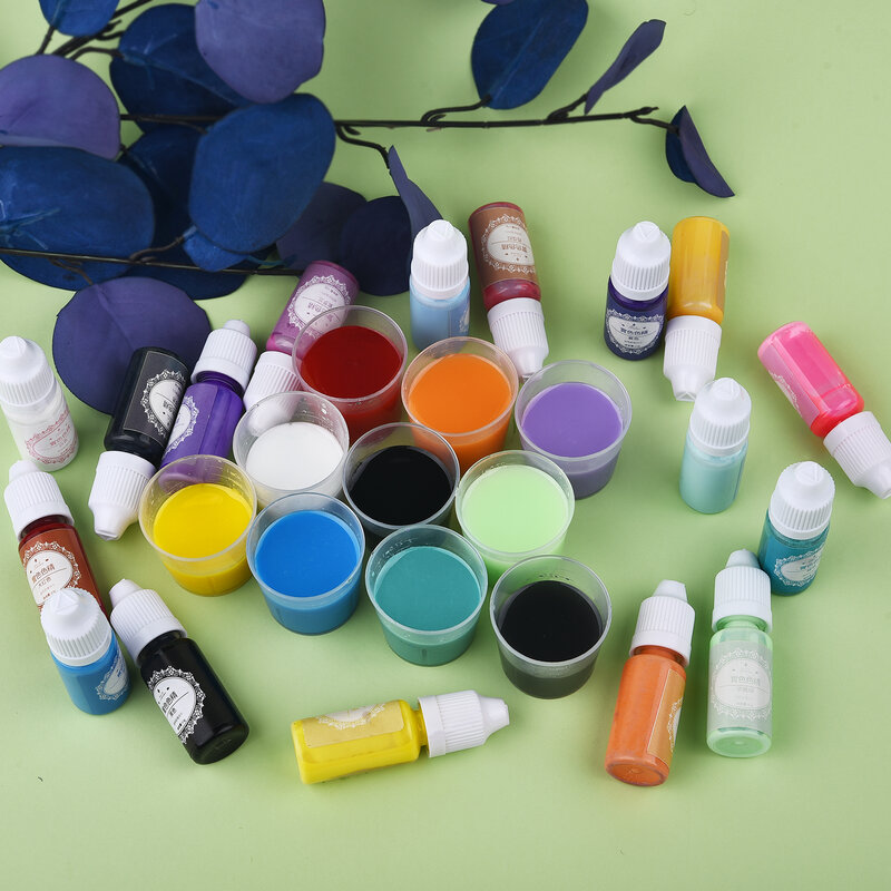 Líquido Resina Pigmentos Dye, Sólido Chroma Cor, Epóxi UV, DIY Fazendo Artesanato, Jóias Fazendo Acessórios, 17 Cores, 10g