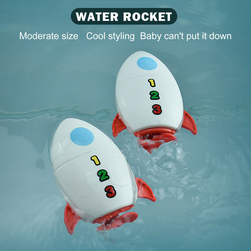 Juguete de baño con mecanismo de relojería para niños, juguete de baño con cohete submarino, ideal para baño y ducha