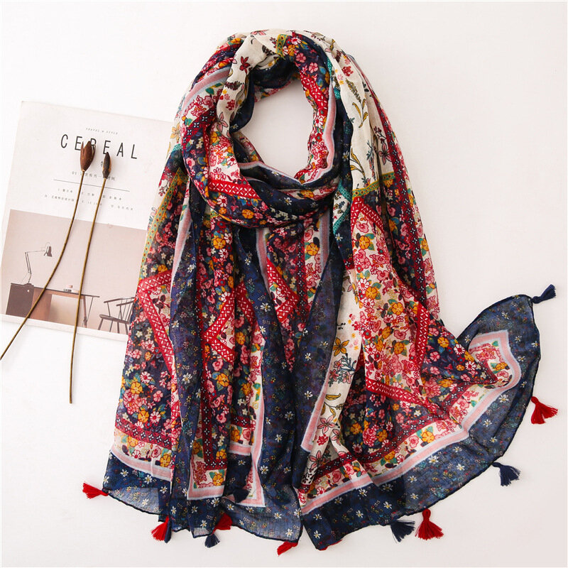 fashion cotton scarf bohemian cashew printed shawls and wraps wram winter women's scarfs female long pashmina scarves