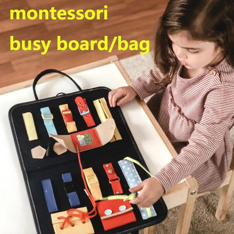 Mainan Bayi Montessori untuk Anak-anak Laki-laki Perempuan Mainan Pendidikan Menggambar Papan Sibuk Papan Sensorik untuk Pengembangan Ntelligence
