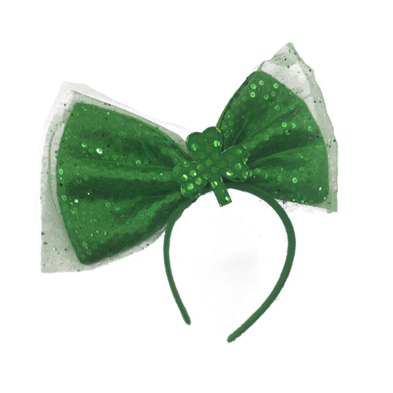 St. Patrick's Day serie irlandese Set di accessori per abbigliamento occhiali con fibbia gonna in filato tracolla catena di perline Set di 5 pezzi