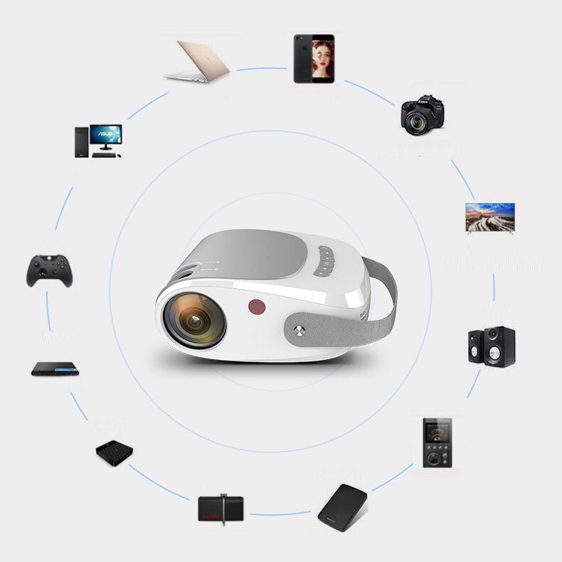 Byjotech-projetor portátil h5, full hd, 1080p, android, opcional, vídeo player, suporte para 4k, cinema em casa, vs t6