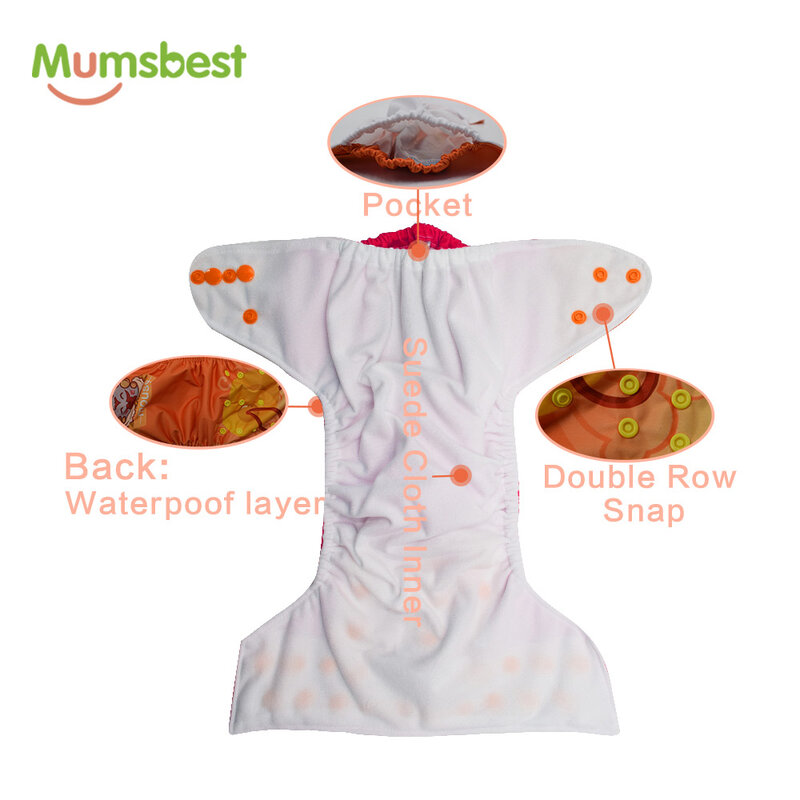 Mumsbest-pañal lavable para Bebé y Niño, Braga ecológica reutilizable Unisex, cubierta de bolsillo, 3-15kg, 3-15KG