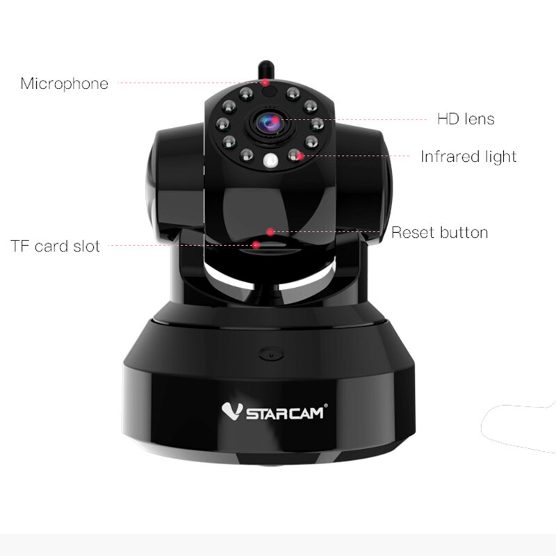 Vstarcam ใหม่การเฝ้าระวังวิดีโอสมาร์ท IP กล้องวงจรปิดไร้สาย3MP HD Night Vision Security กล้องเครือข่าย Wifi Baby Monitor