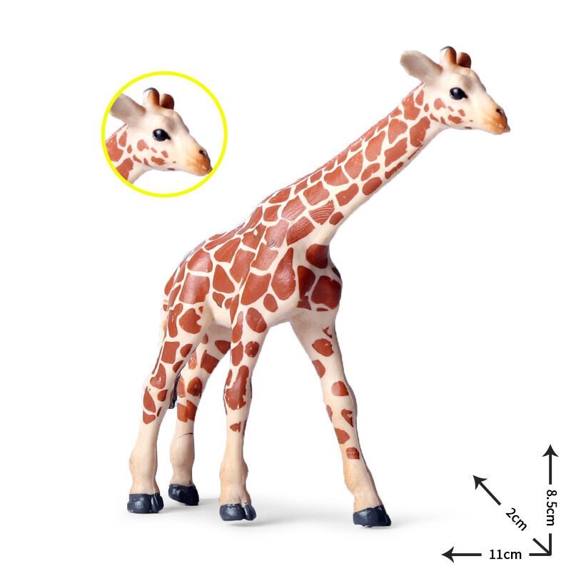고품질 시뮬레이션 야생 동물 기린 야생 생활 인형 솔리드 PVC 모델 액션 피규어 컬렉션 장난감 어린이 선물