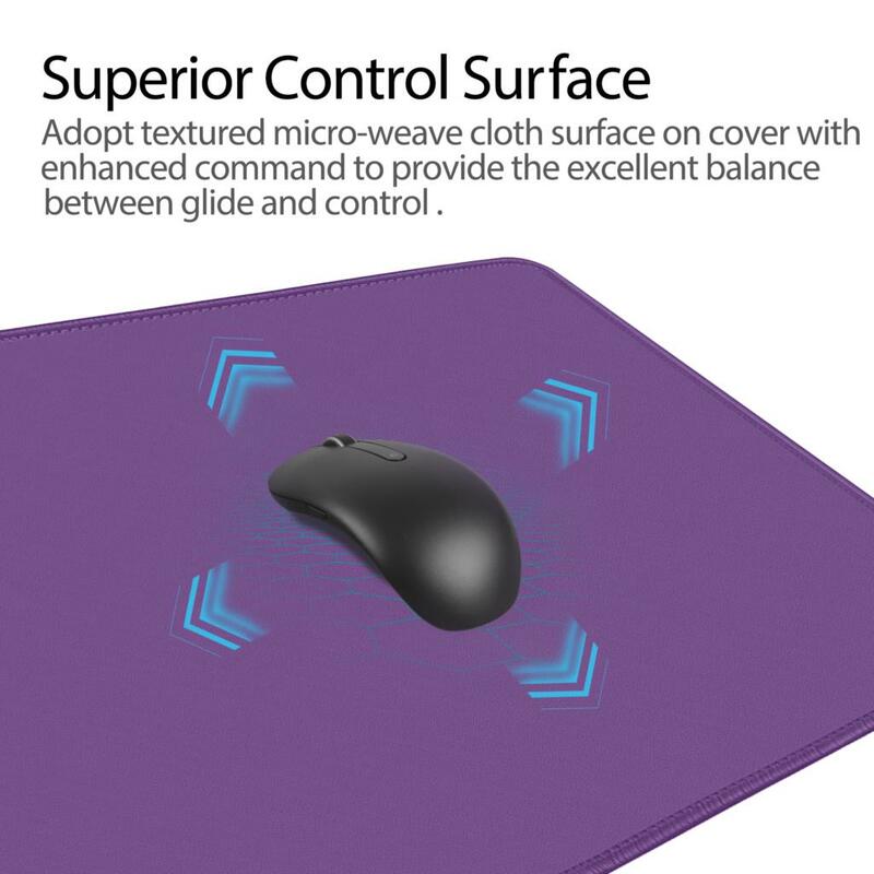 大型,無地,滑り止め,デスクトップおよびラップトップ用のゴム製マウスパッド