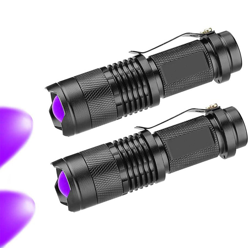 Linterna ultravioleta LED con 3 modos de zoom, Detector de fugas y Detector de orina de mascotas y gatos, con luz ultravioleta