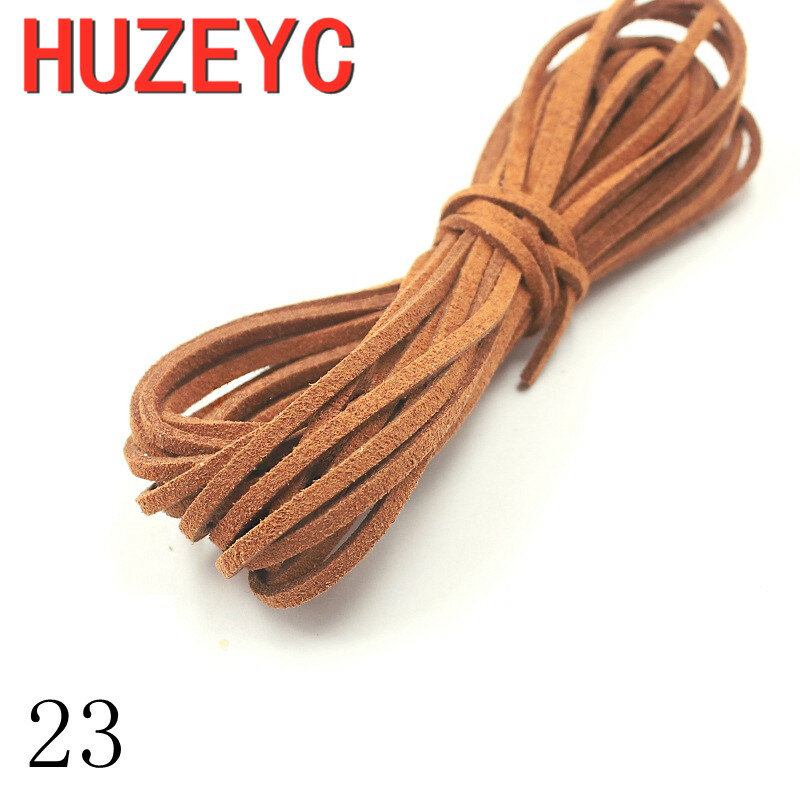 Collar de pulsera de 5 metros, cuerda trenzada de 3mm de ancho, Cachemira coreana, cuero de ante, hecho a mano, abalorios, accesorios para fabricación de joyería