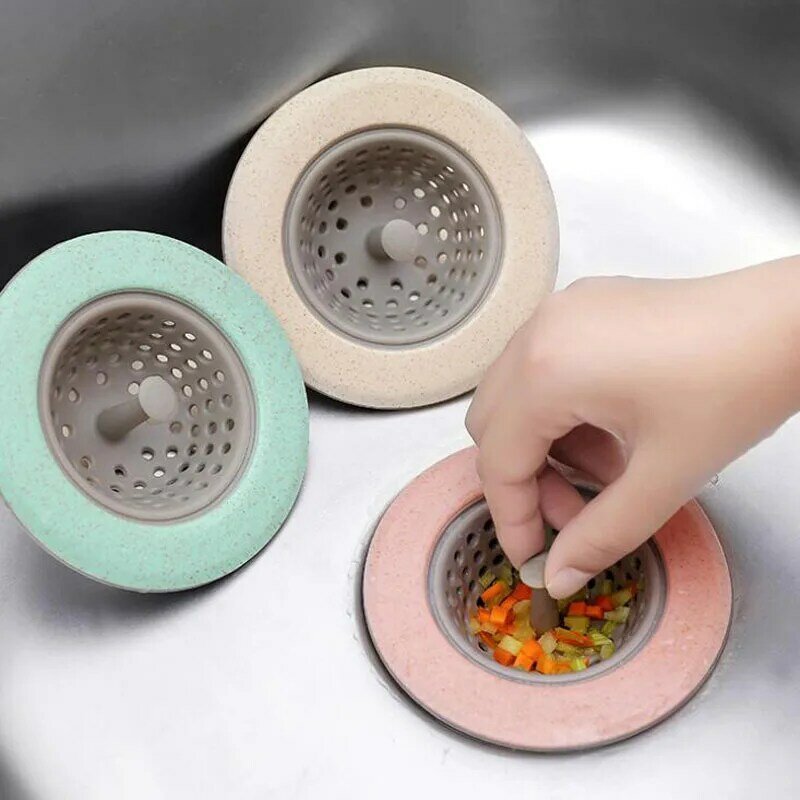 4 colori lavello da cucina tappi di scarico filtri tappo di scarico per vasca lavello tappo di scarico a pavimento filtro per fognatura maglia accessorio per capelli