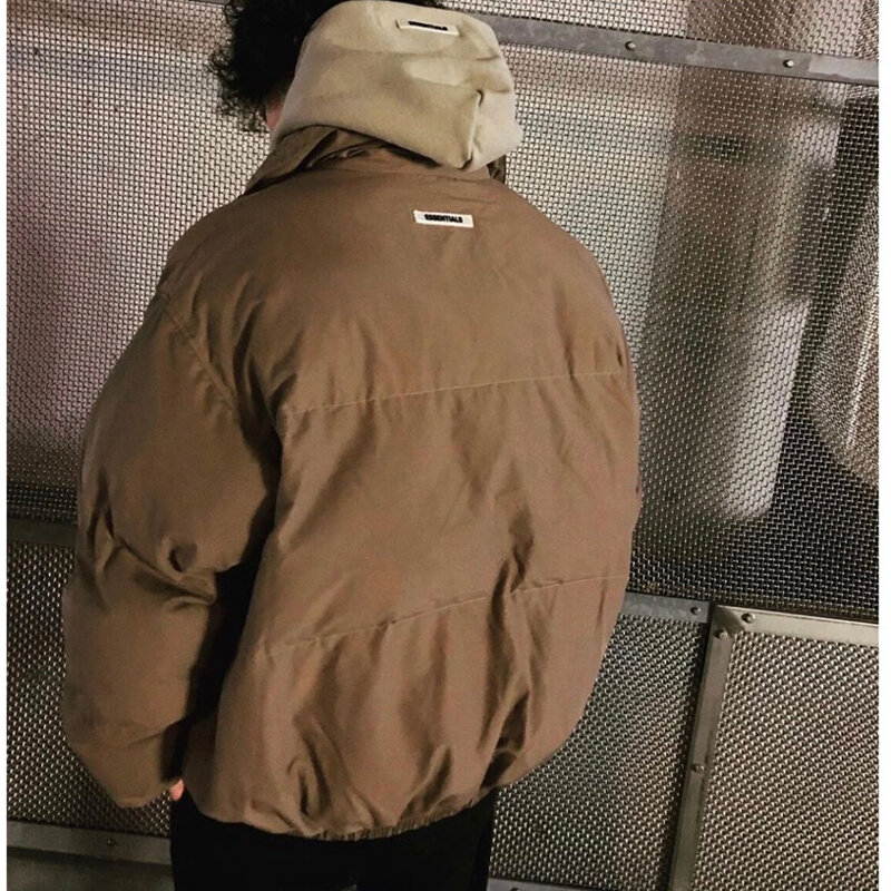 Nowa kurtka zimowa 100% 1:1 mgła essentials Kanye west Jerry Lorenzo luźny płaszcz ponadgabarytowych Hiphop moda uliczna znosić wyściółka