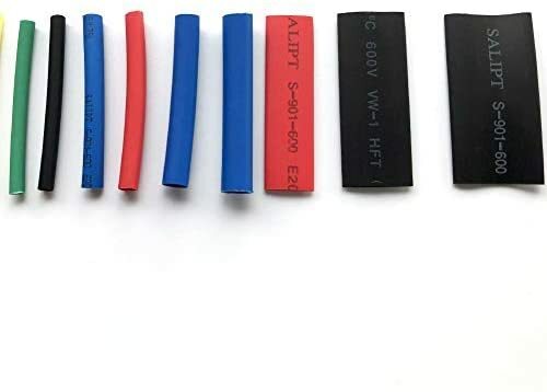 Salipt – tubes thermorétractables, 5 couleurs, 12 tailles, Kit d'assortiment de 800 pièces (800 pièces)